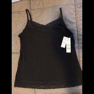 Black lacy tank